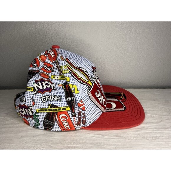 Coca-Cola “Enjoy Coke” Comic Print Snapback Hat by Concept One Accessories - Picture 7 of 8